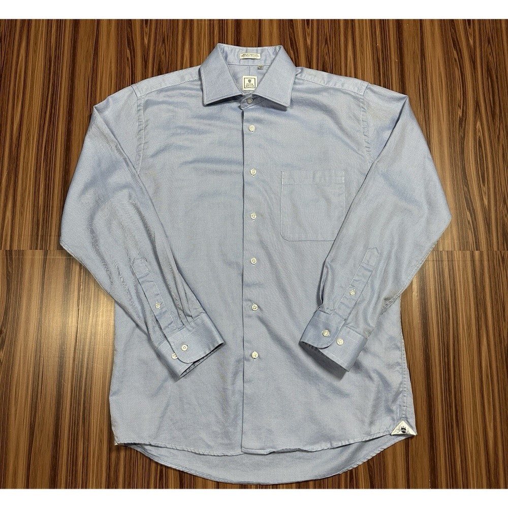 Peter Millar Dress  Shirt Mens Size‎ 15.5 R Light Blue Long Sleeve
